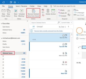 how to purge deleted emails in office 365