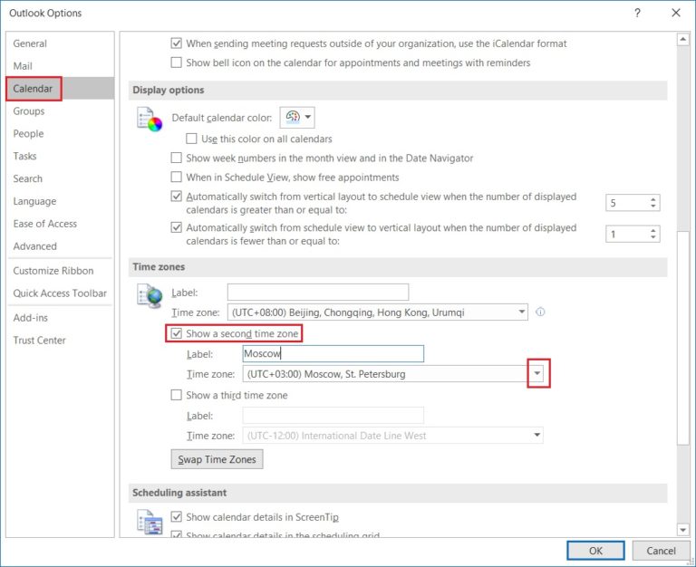 How To Add Another Time Zone On Outlook Calendar View WhatisMyLocalIP