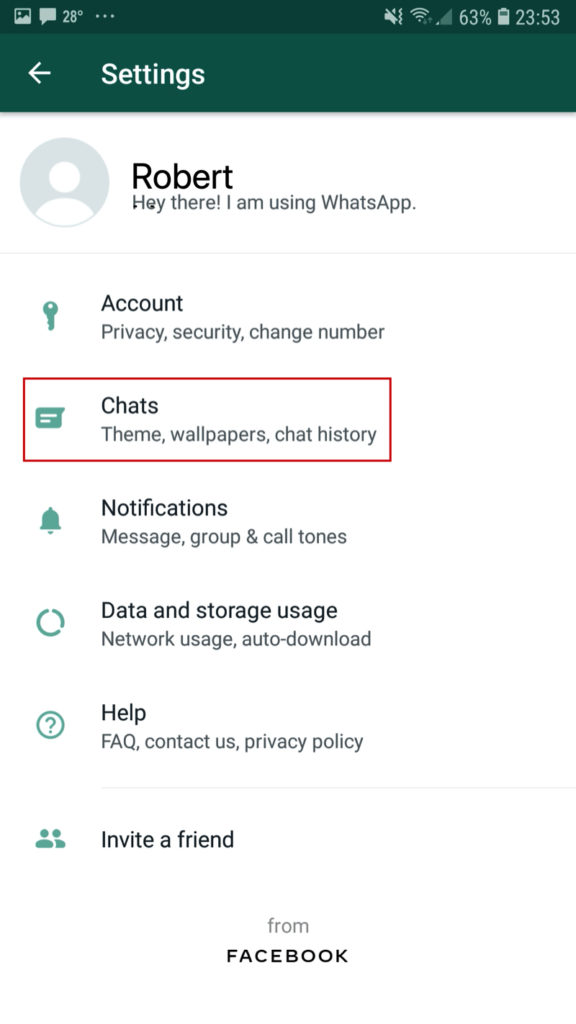 whatsapp web download chat history