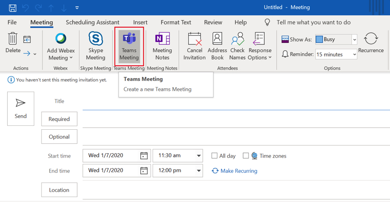 How To Send A Webex Teams Meeting Invite In Outlook Onvacationswall