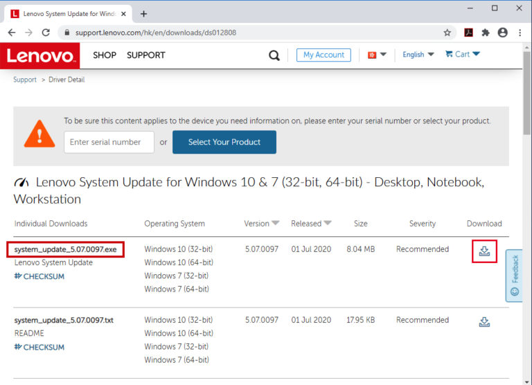 lenovo system update download windows 10