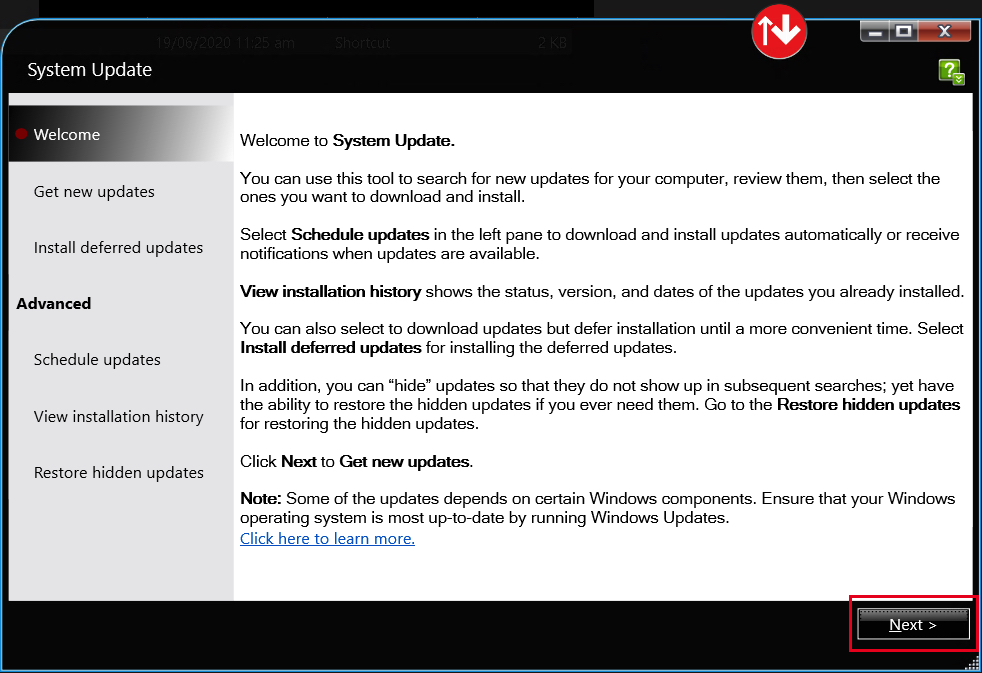 System update running. Lenovo update Tool.
