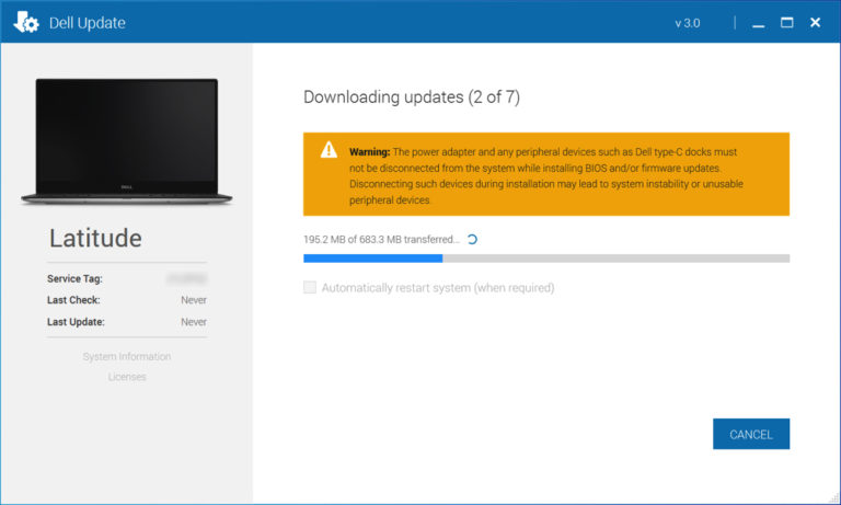 automatically update dell windows 10 drivers