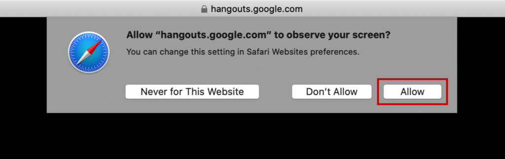 google hangouts share screen multiple screen