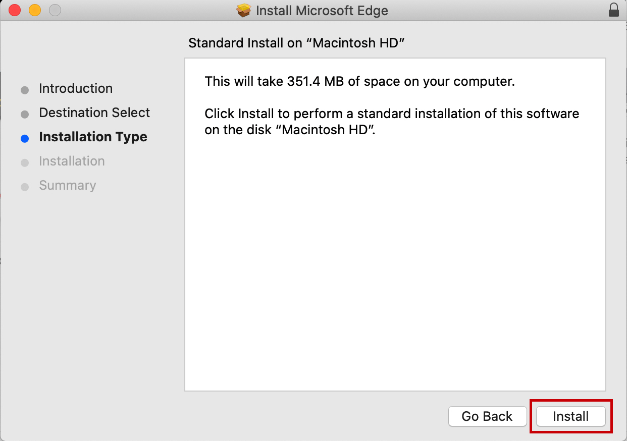 install microsoft edge mac