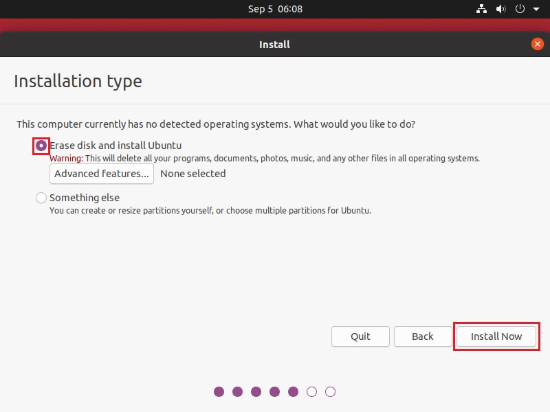 how to wipe a computer and install ubuntu