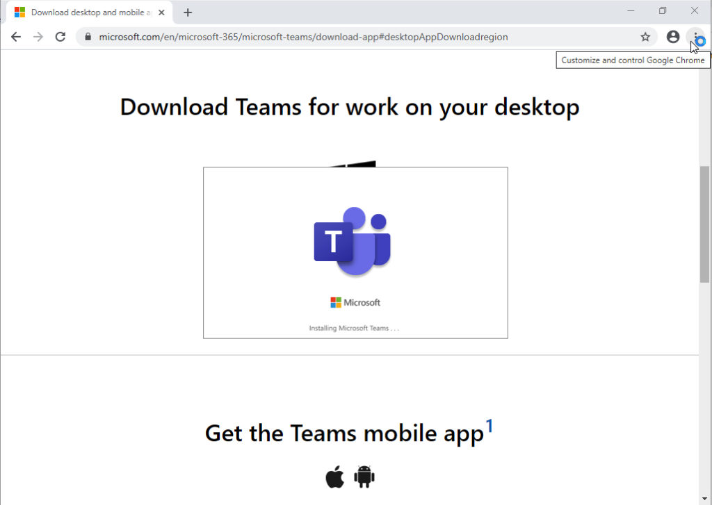 android microsoft teams download location