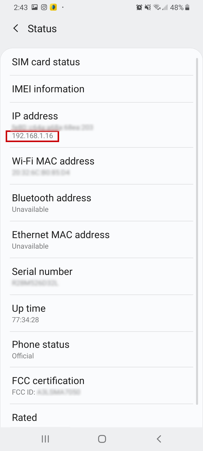 What is My Local IP Address - Android Phone - WhatisMyLocalIP