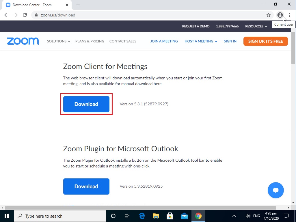 zoom client download for windows 10