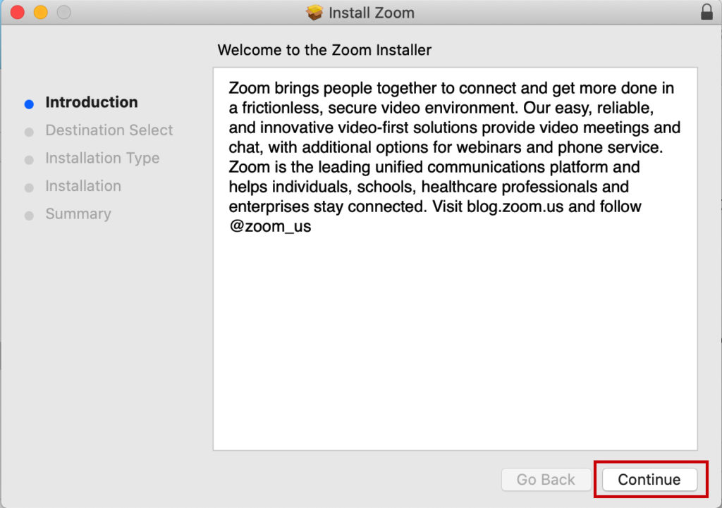 zoom install in mac
