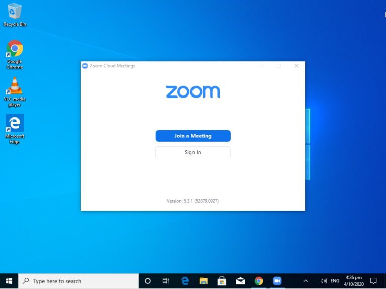 zoom install windows 10