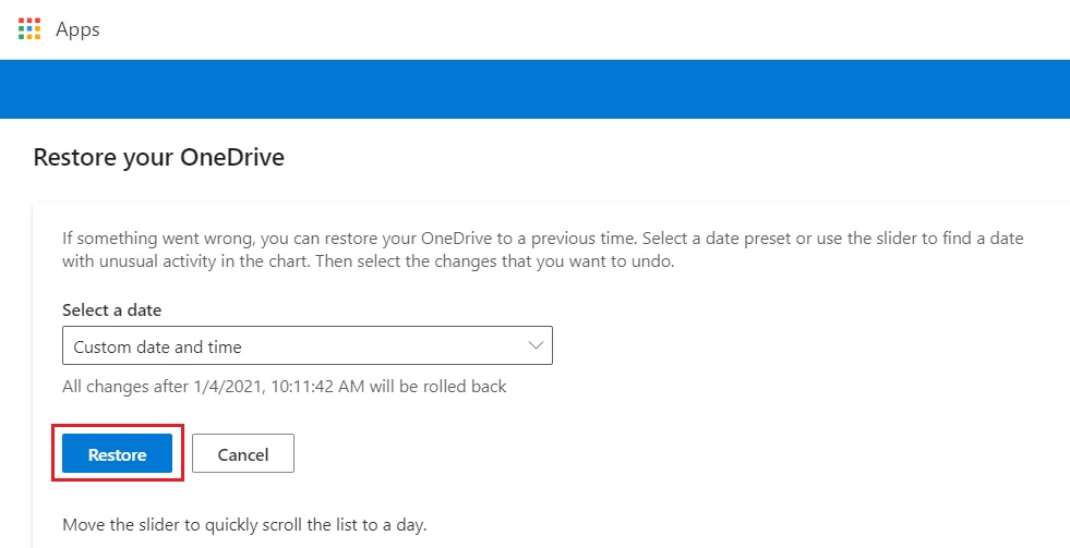 recover microsoft onedrive account